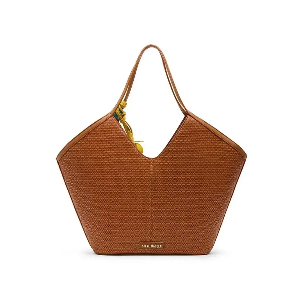 Steve Madden Maira Embossed Faux-leather XL Tote Bag in Ginger/ Brown
