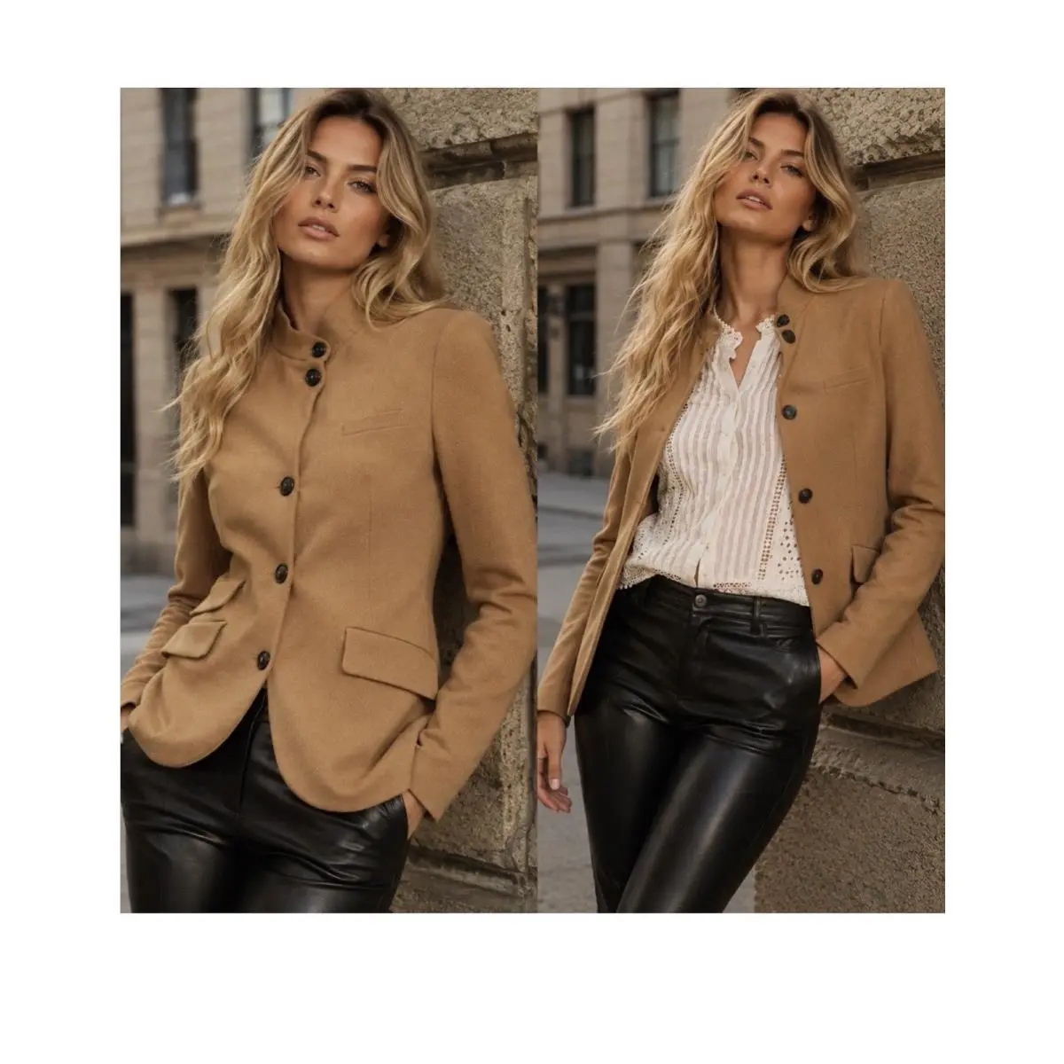 Rag Bone Slade Wool Blazer Wool Japanese Wool Jacket Camel W Size 4