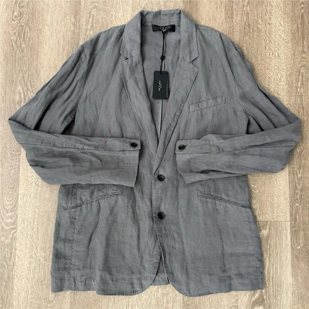 Rag and Bone Butler Linen Blazer Unstructured Men’s 42 Regular Pavement Grey