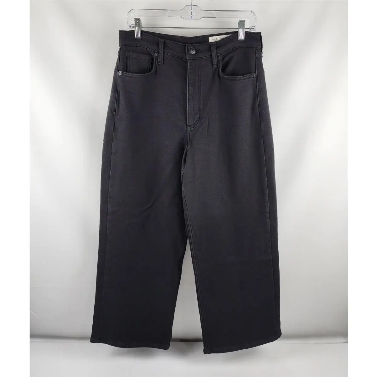 Rag Bone Jeans Womens 29x26 Black Annie Wide Leg Denim