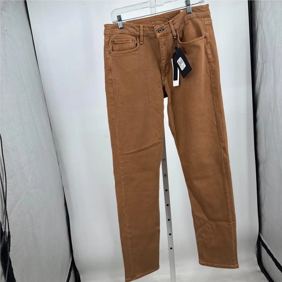 Rag Bone Fit 2 Slim Brushed Loopback Jeans Mens 31 Tobacco Brown Straight