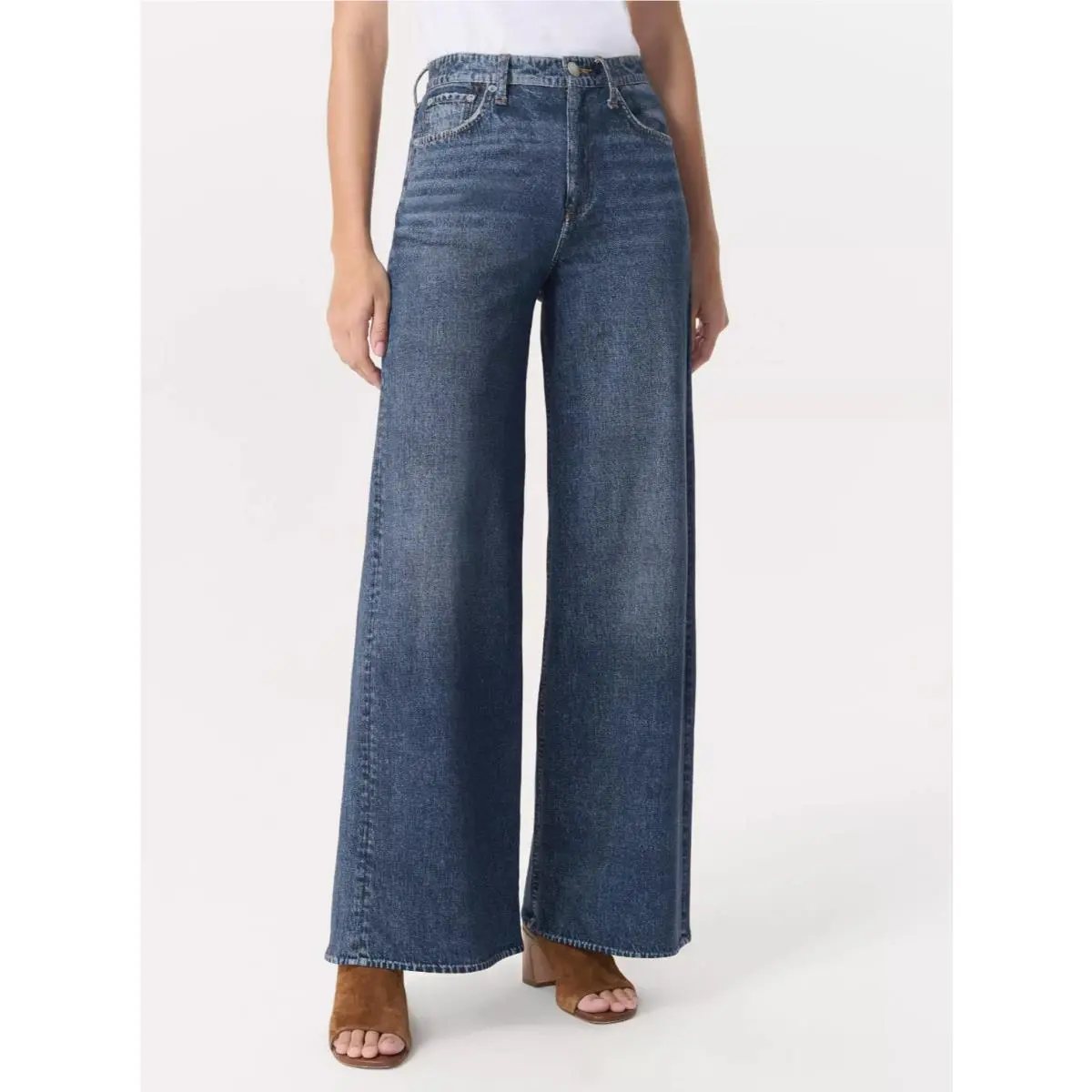 Rag Bone Size 27 Jeans Miramar Terry Sofie Wide Leg Pant Kimber Wash