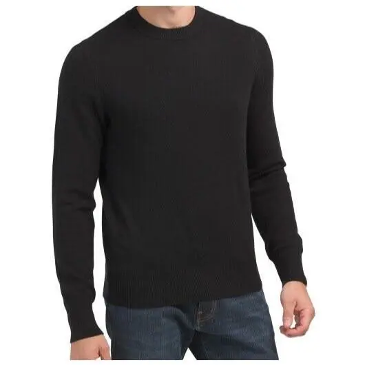 Rag Bone Italian Cashmere Crew Sweater Harding Black M