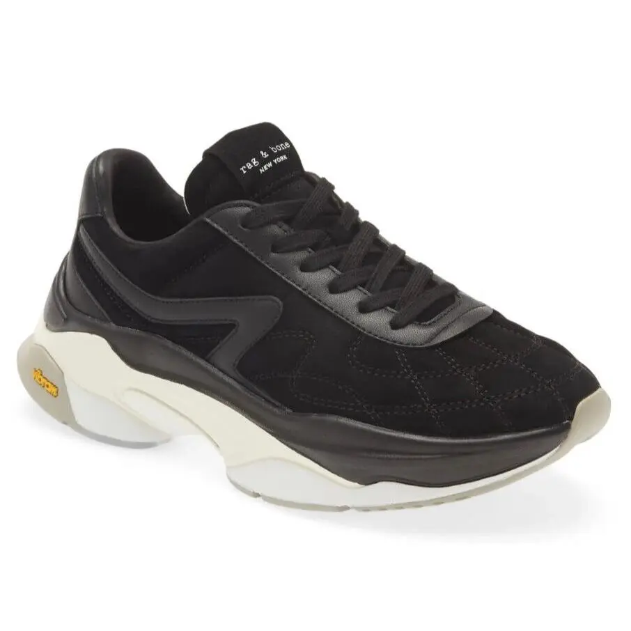 Rag Bone Womens Legacy Runner Sneaker Black Suede Leather Size 39.5 / US 9.5 by Rag & Bone