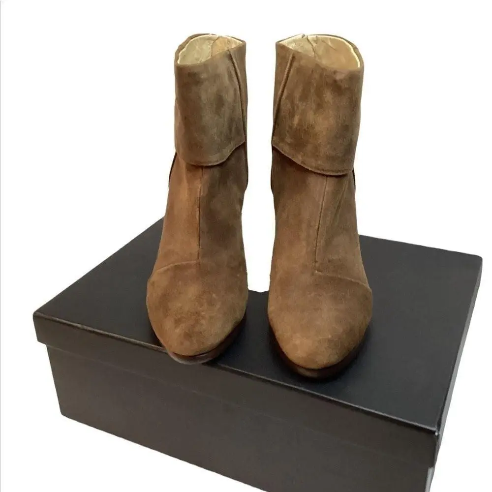 Rag Bone Caramel Suede Ankle Booties Size 9.5