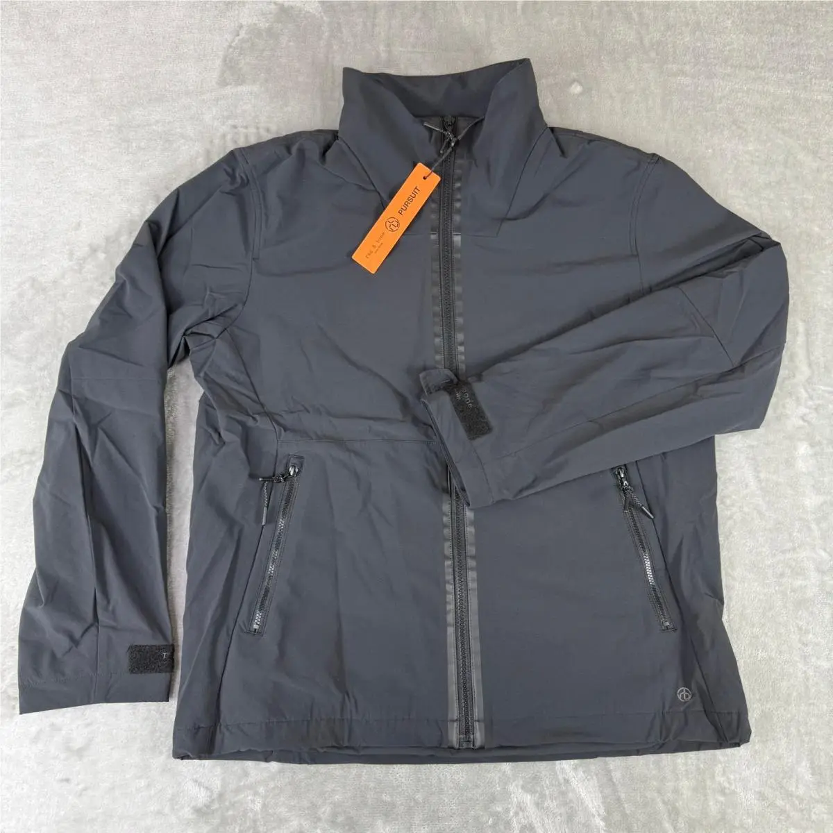 Rag Bone Pursuit Pace Jacket Mens Small Black Stretch Nylon Spandex