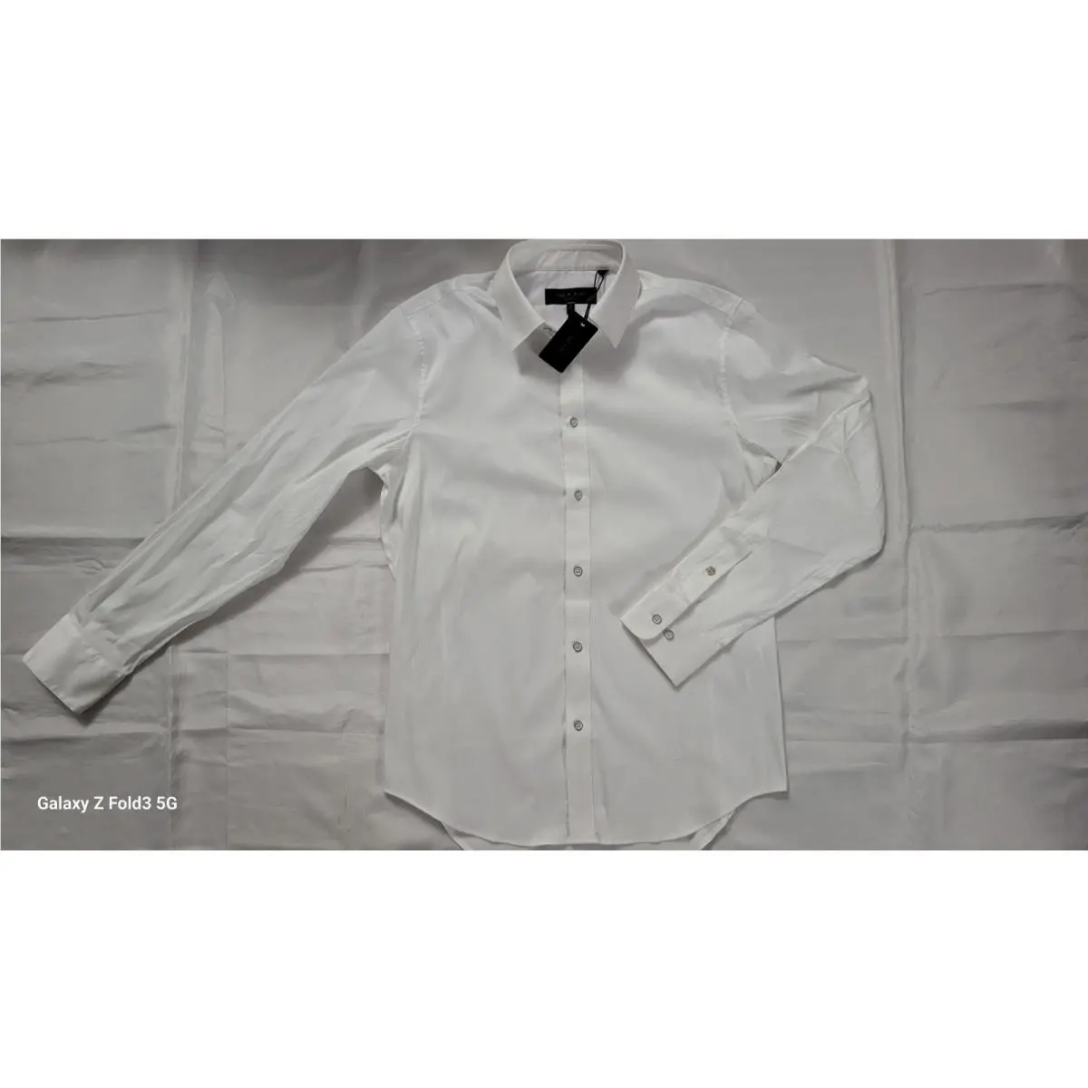 Rag Bone Men`s Patrick Poplin Button UP Long Sleeve White Shirt Size S