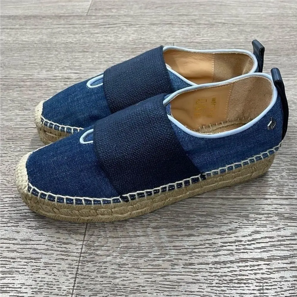 Rag Bone Blue Nina Espadrilles Size 10