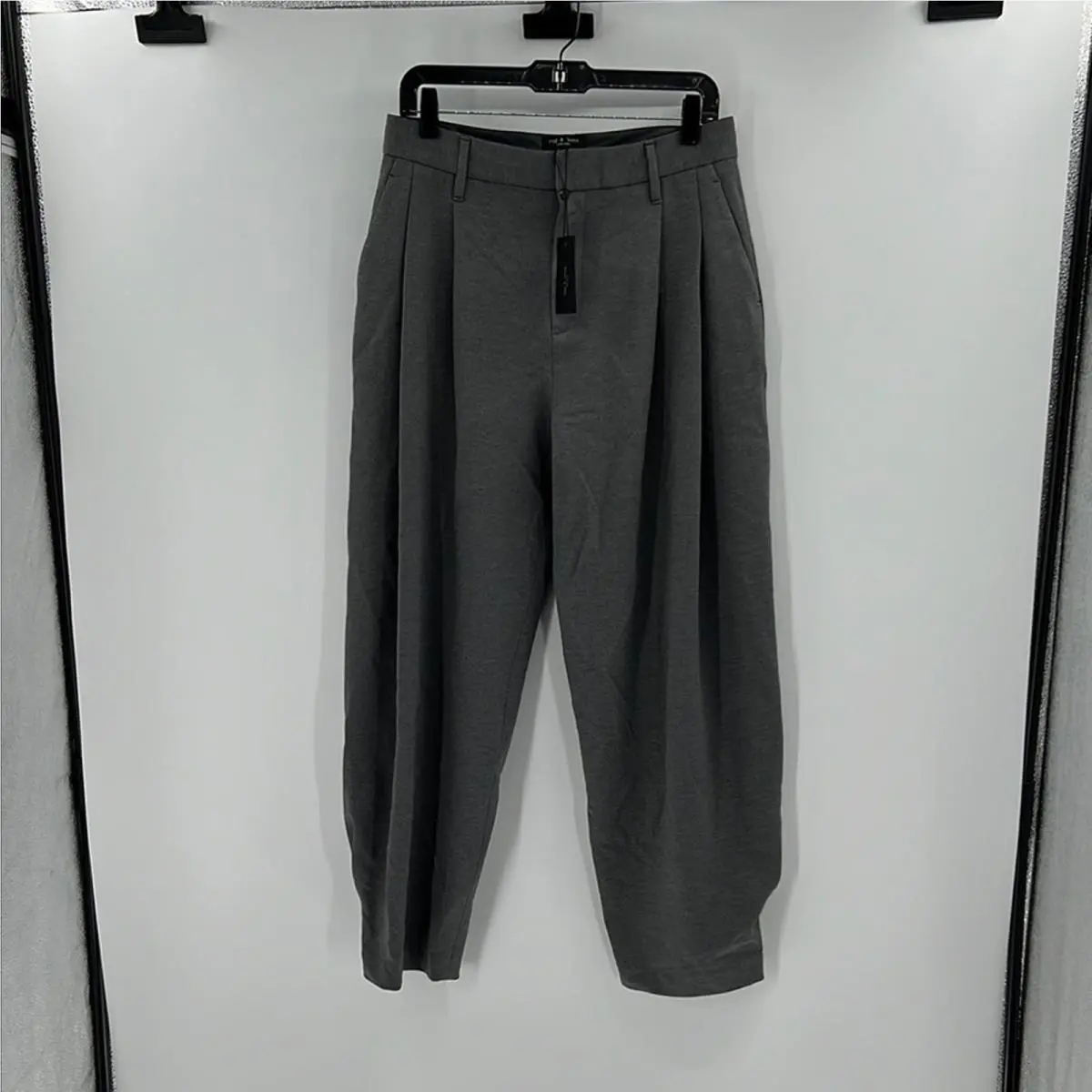 Rag Bone Women`s Cecily Ponte Pant Barrel Leg - Charcoal - 4