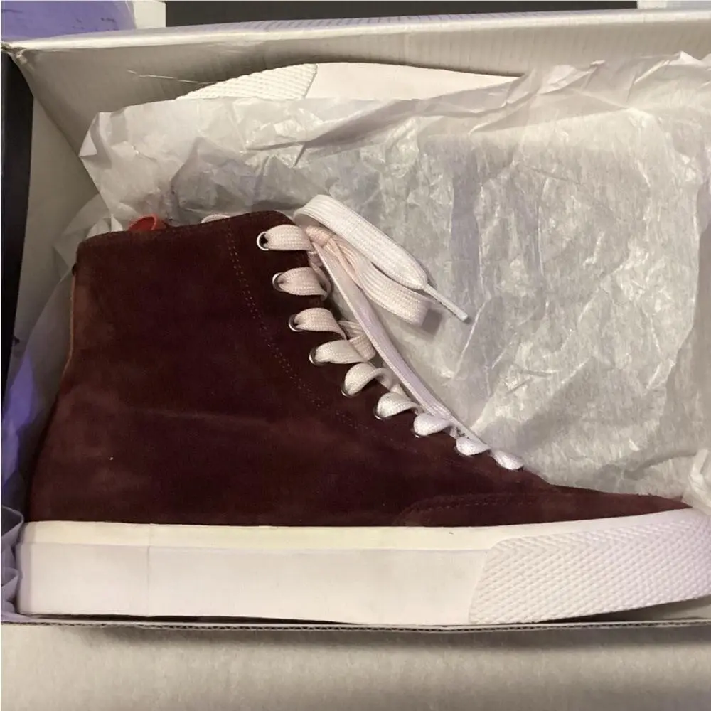 Rag Bone RB High Top Sneakers In Merlot Size: 39 US 9 Nice 1