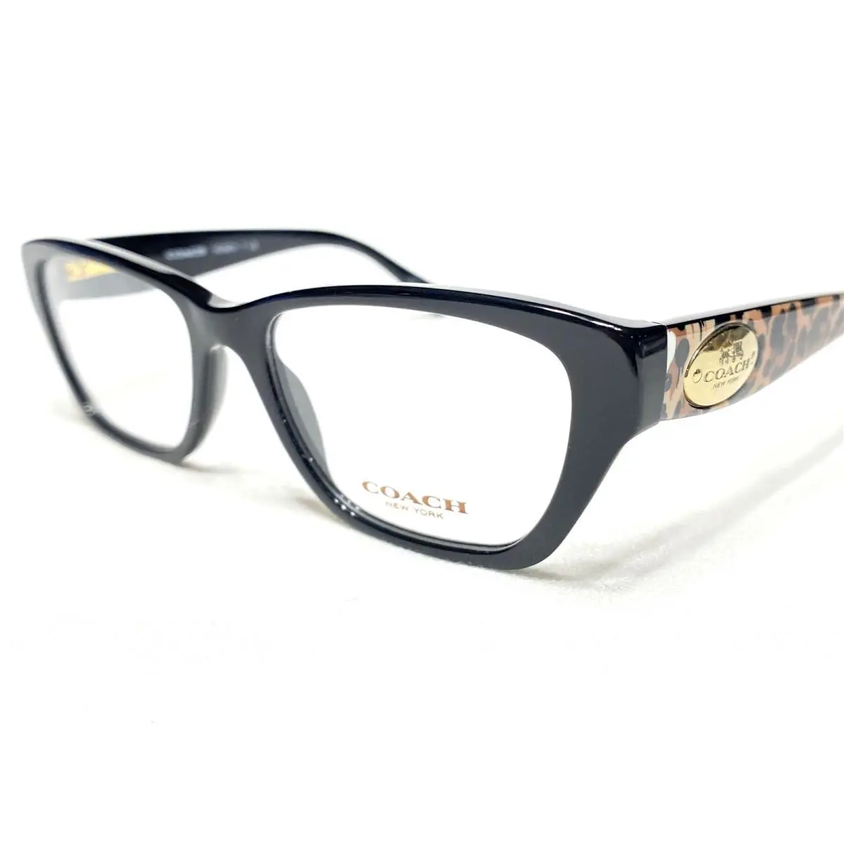 Coach HC6070 5342 Womens Black/leopard Cats Eye Eyeglasses Frames 51/17 135