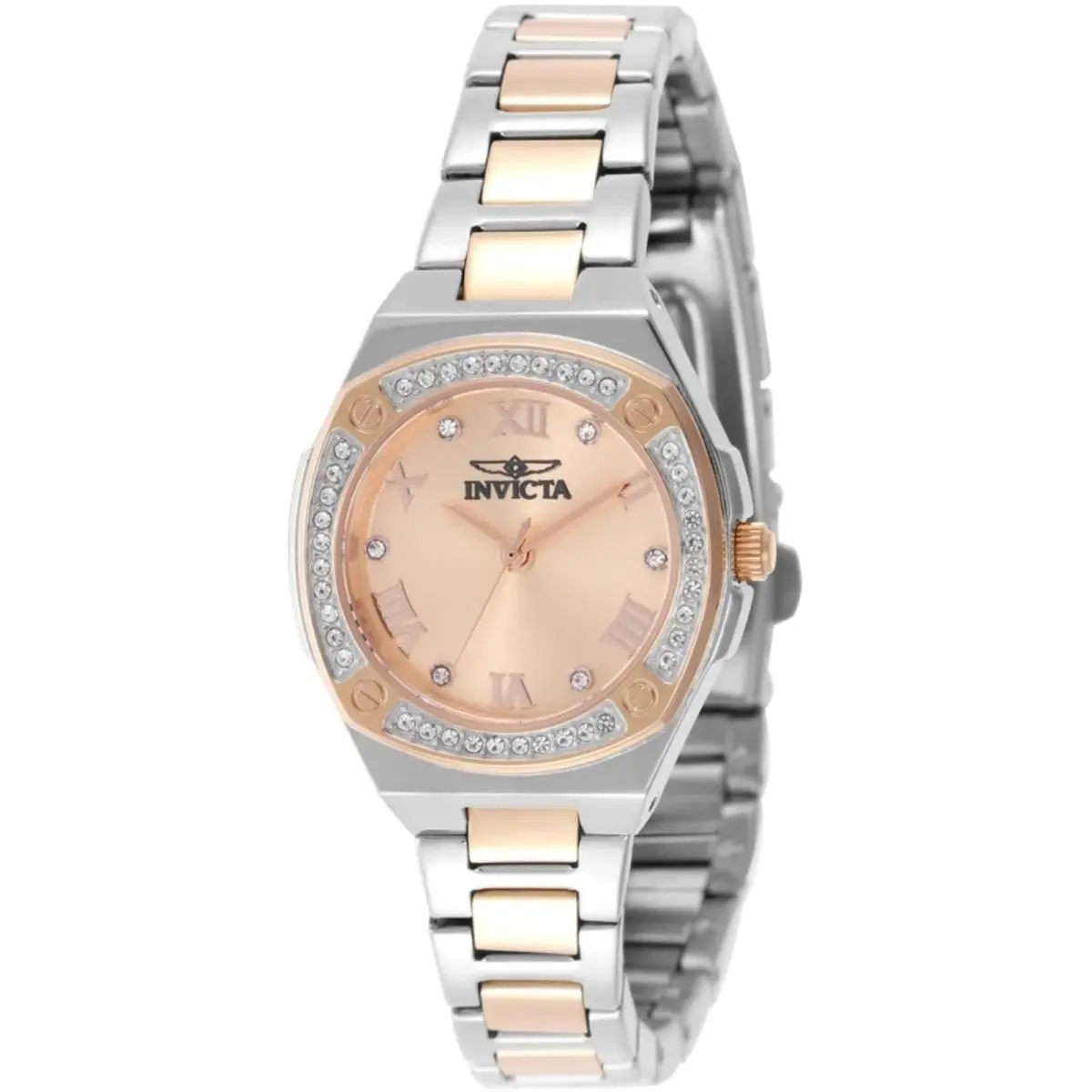 Invicta 50385 Specialty Women`s Watch Rose Gold Dial Stainless Steel 28mm