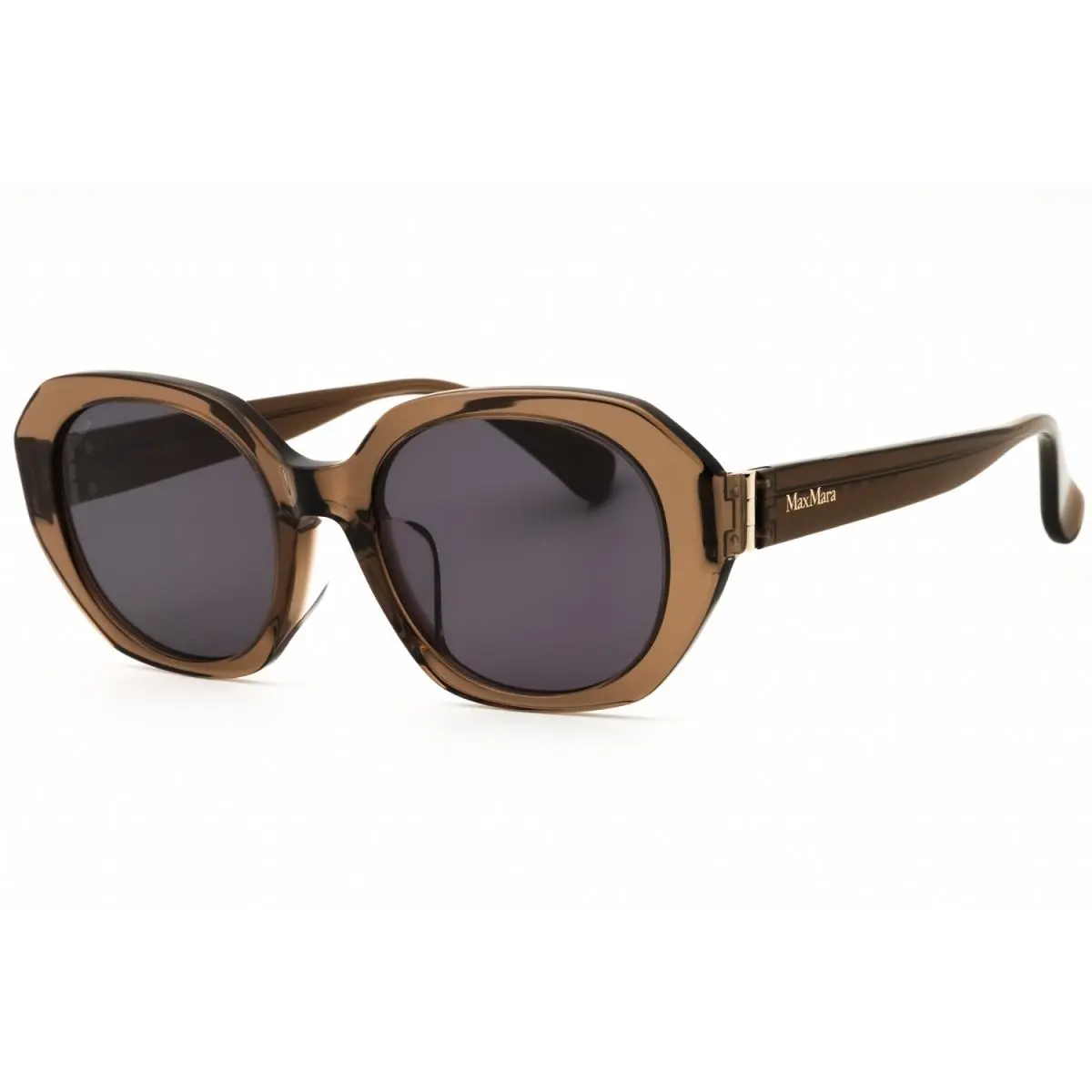 Max Mara MM0151-K 48A Shiny Dark Brown/smoke 54-20-145 Sunglasses