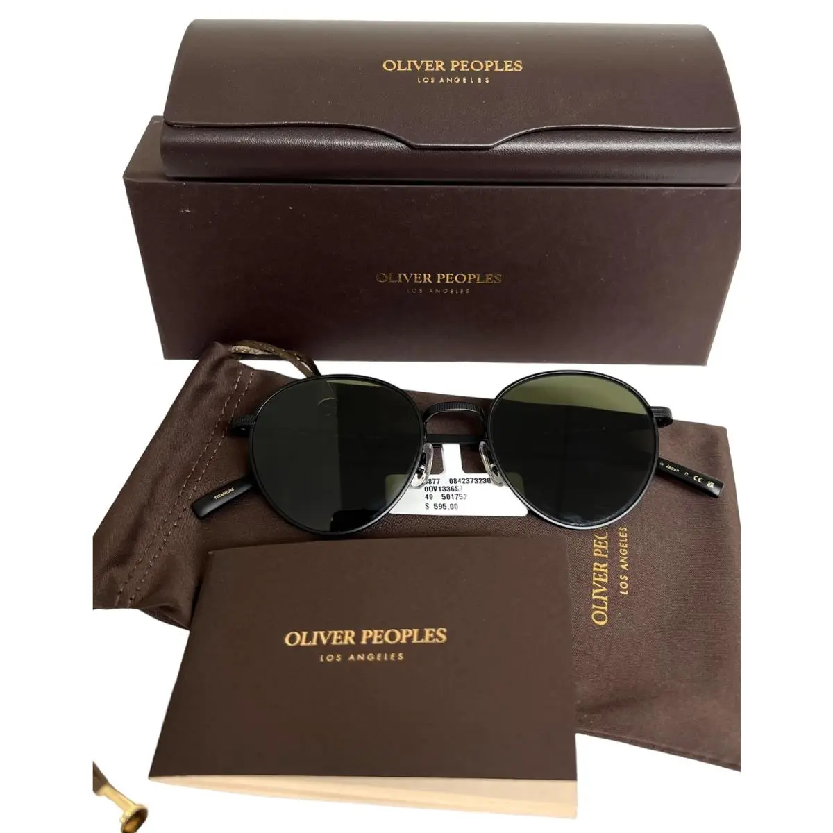 Oliver Peoples Rhydian Sunglasses OV1336ST 501752 Matte Black Breath Logo W/case