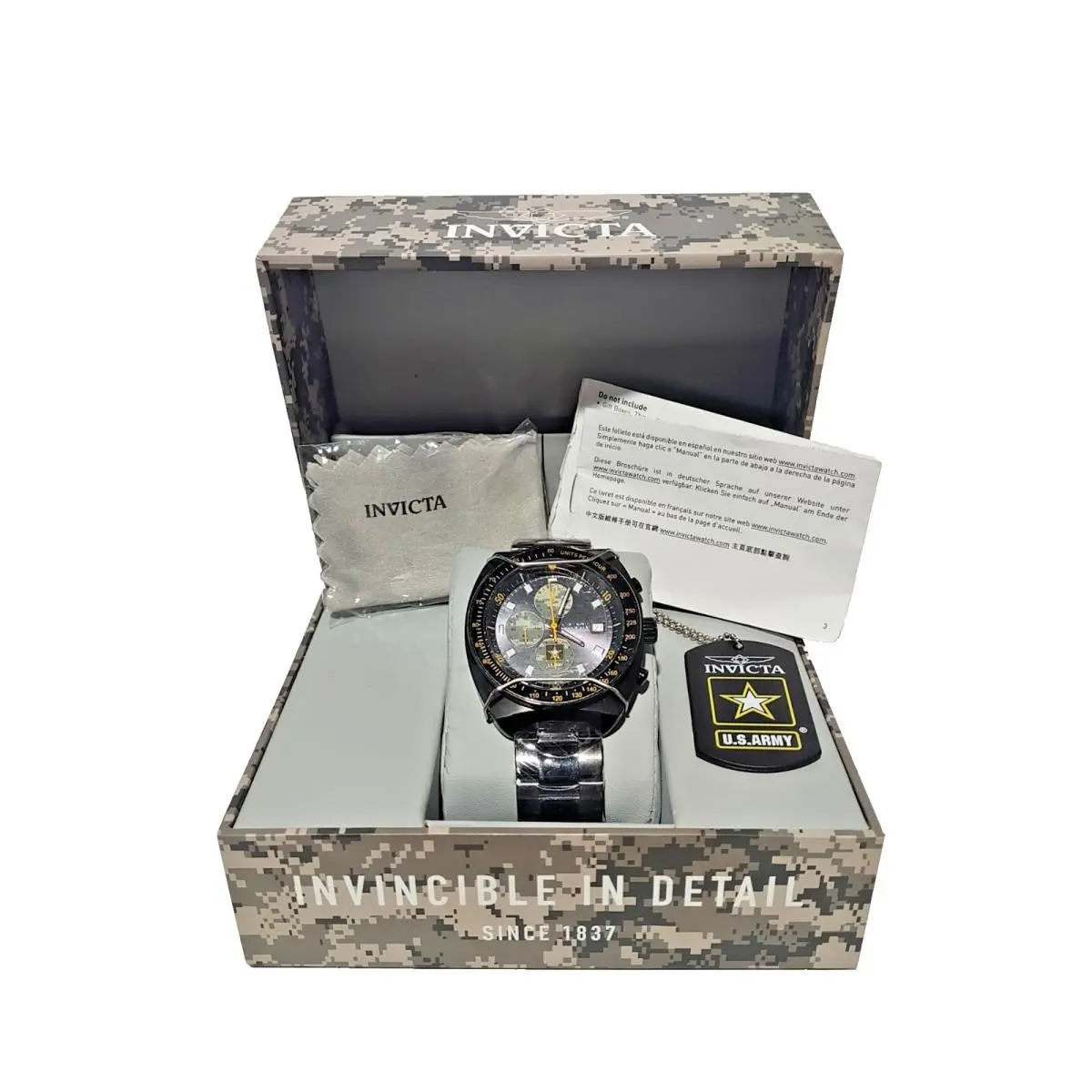 No. 31847 United States Army Watch In Box W/papers by Invicta