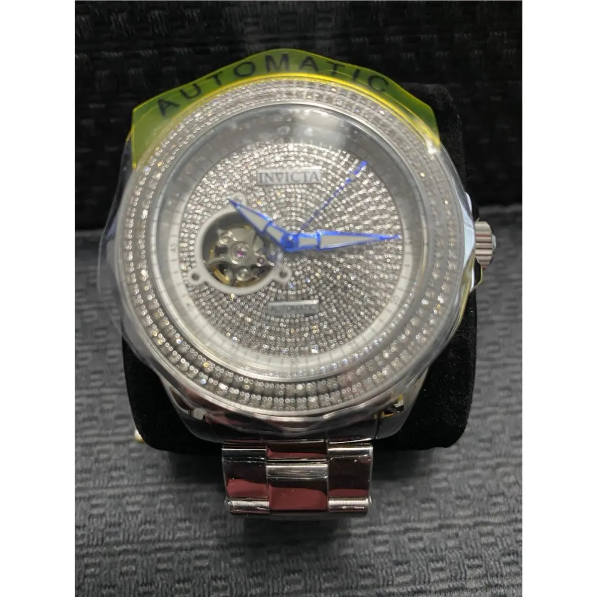 Invicta 47mm Grand Diver Auto W/2.05ctw Diamond Silver Tone Watch Model 27738