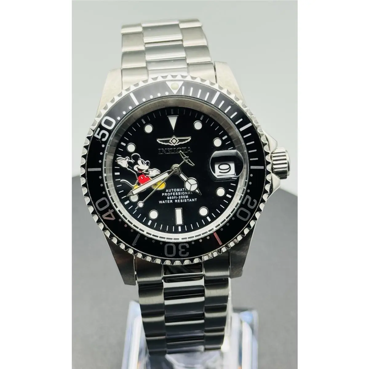 Watch Disney Limited Edition Mickey Mouse Automatic Diver Black Dial by Invicta
