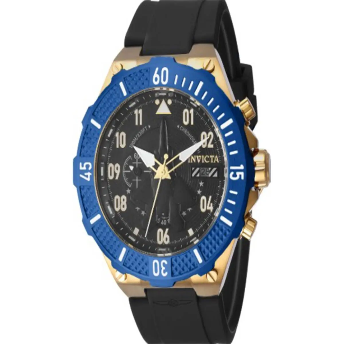 Invicta Men`s 39892 Aviator Quartz Multifunction Black Dial Watch