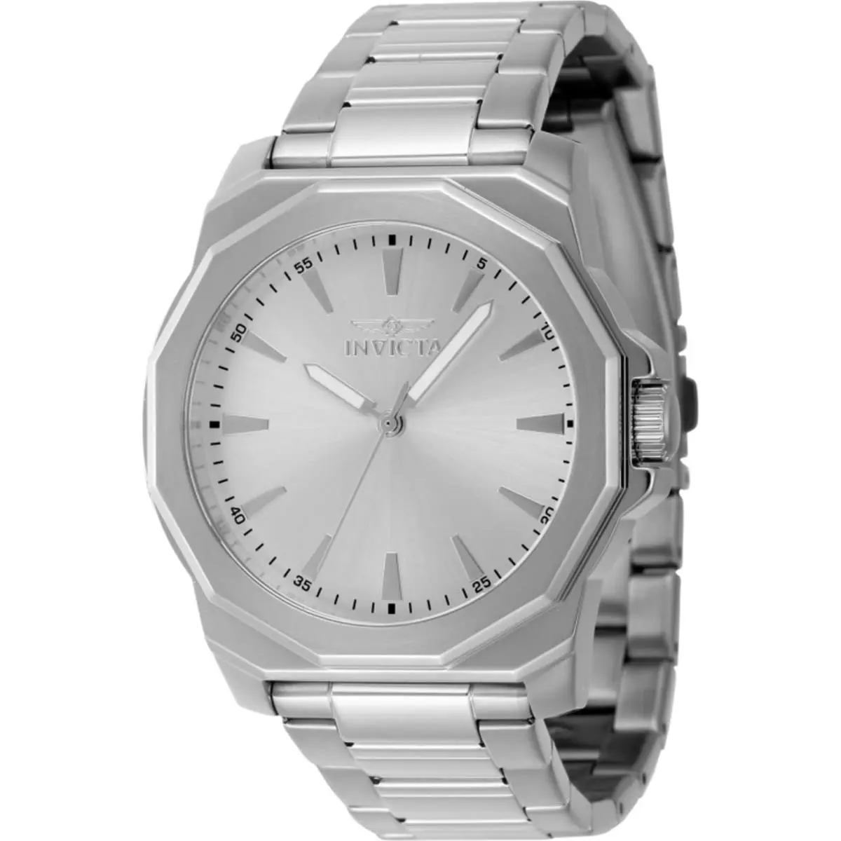Invicta Speedway 42mm Stainless Steel Quartz Watch Silver 46832