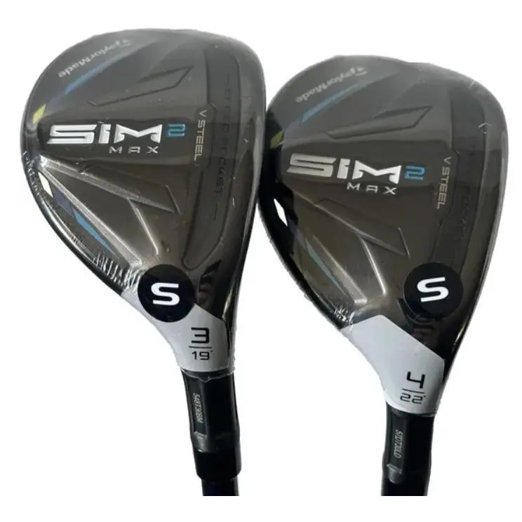 Taylormade SIM2 Max Rescue Hybrid Set 3H-19 4H-22 Ventus Stiff Flex w/ Covers - Blue