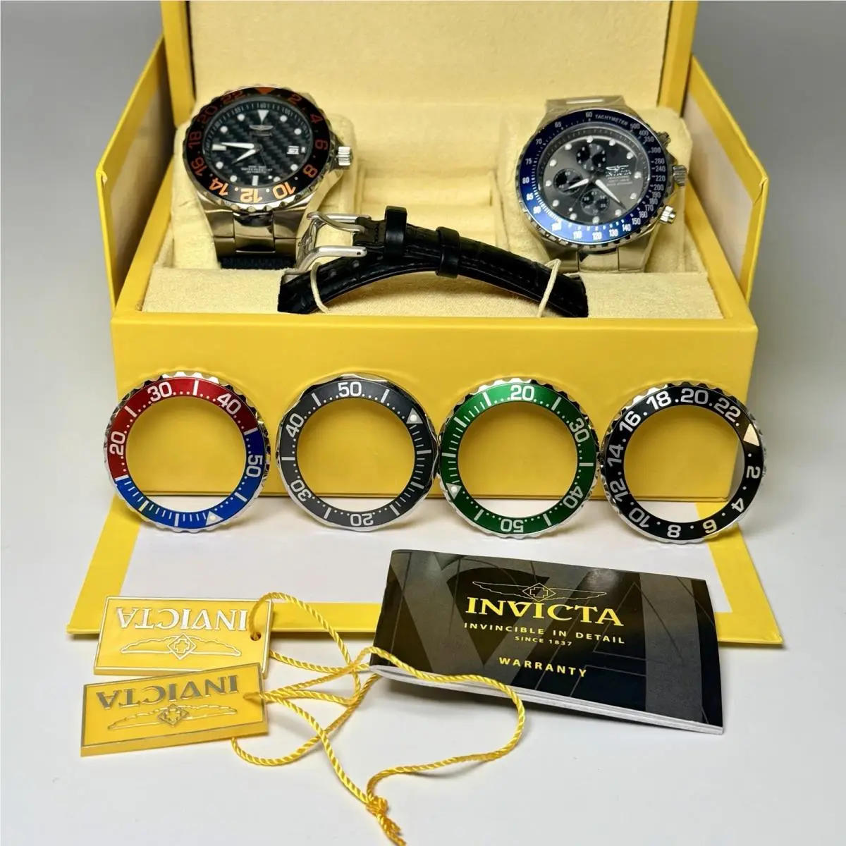 Invicta Pro Diver Automatic Quartz Interchangeable Bezel Watch Set 23996
