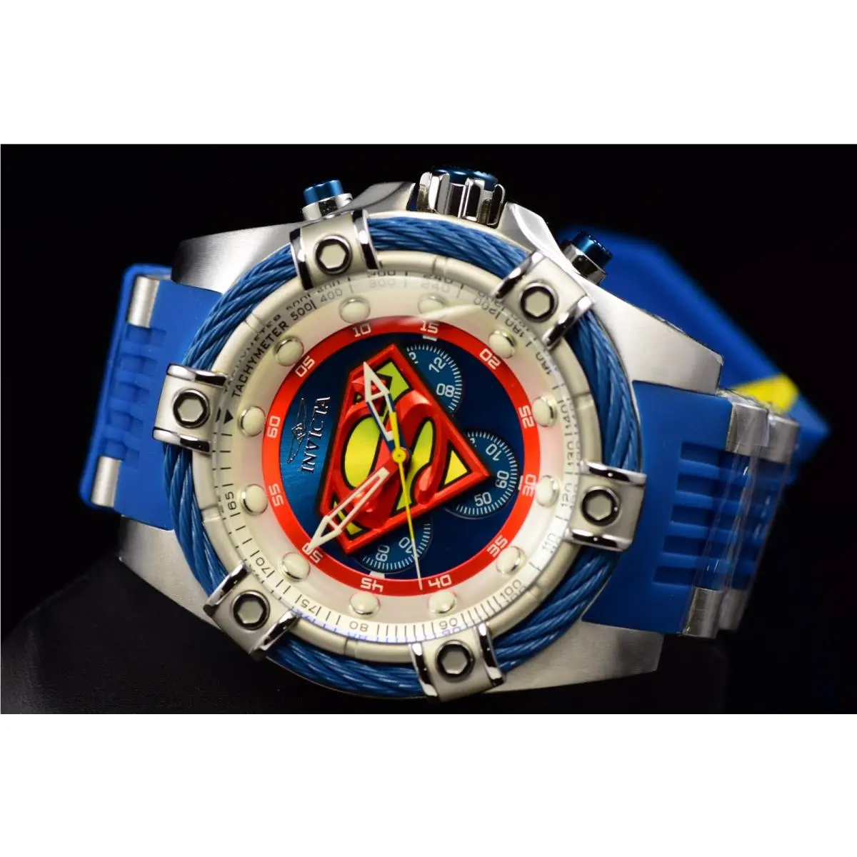 Invicta Men`s DC Comics Superman Lim Ed 52mm Chronograph Quartz Gunmetal Watch