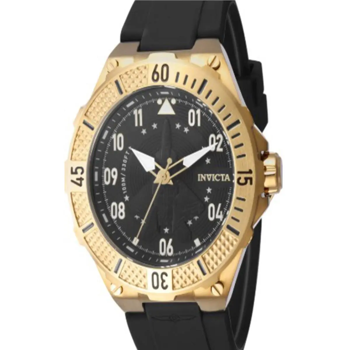 Invicta Men`s 39889 Aviator Quartz Multifunction Black Dial Watch