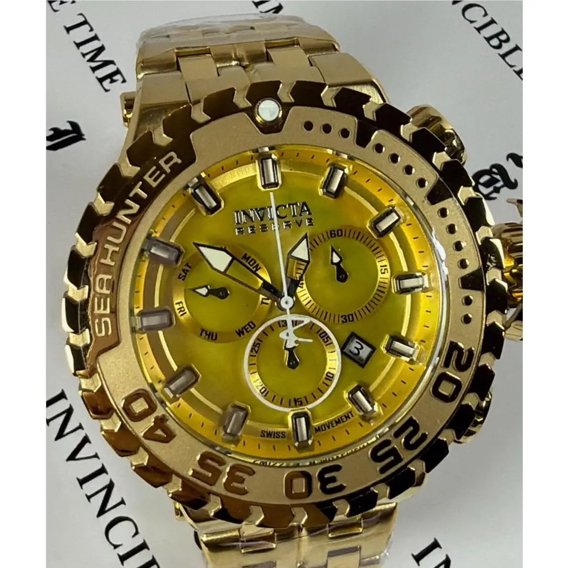 Invicta Sea Hunter Swiss Ronda Z60 Men`s Watch w/ Abalone Dial - 57mm 39569