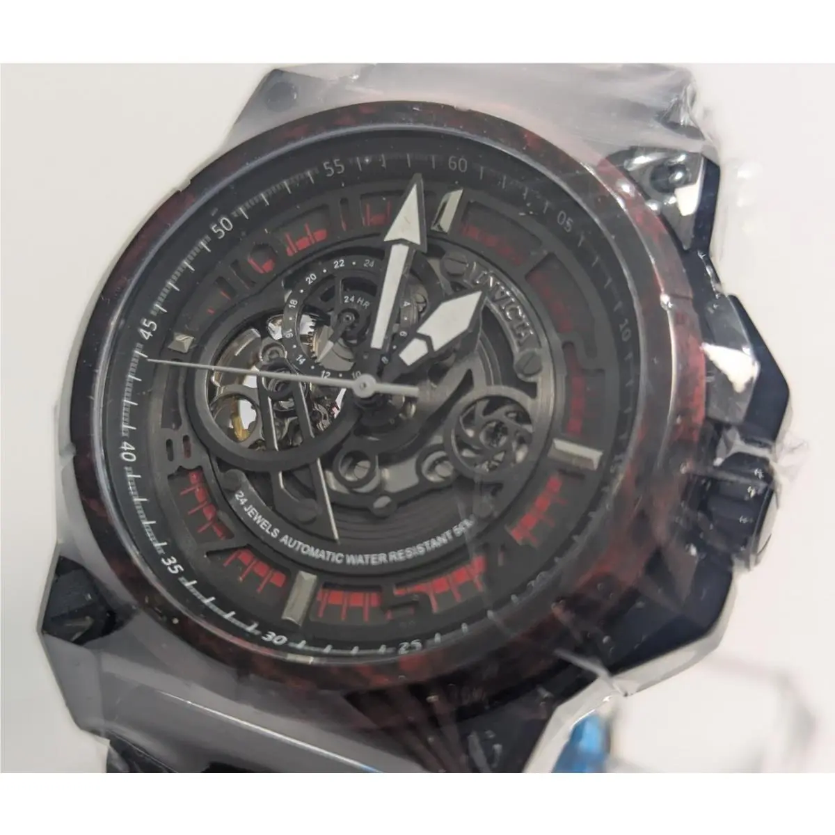 69510 S1 Rally Skeleton Automatic Sapphire Crystal NH39 Black Watch by Invicta
