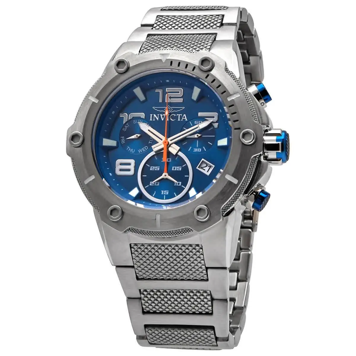Invicta Speedway Chronograph Blue Dial Stainless Steel Men`s Watch 19527