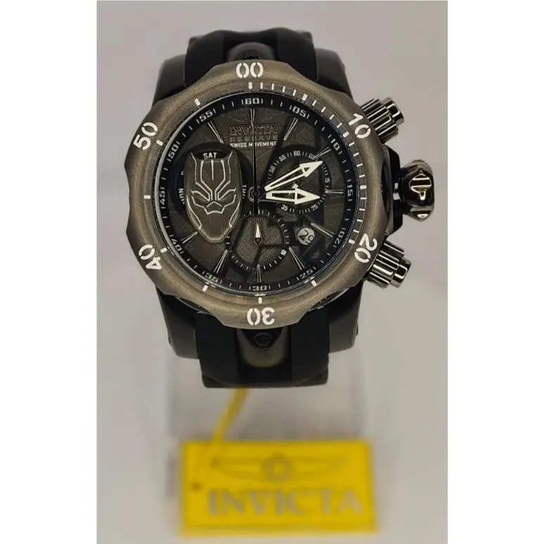 Reserve Venom Marvell Black Panther 52mm Swiss Chrono 50713 Rare by Invicta
