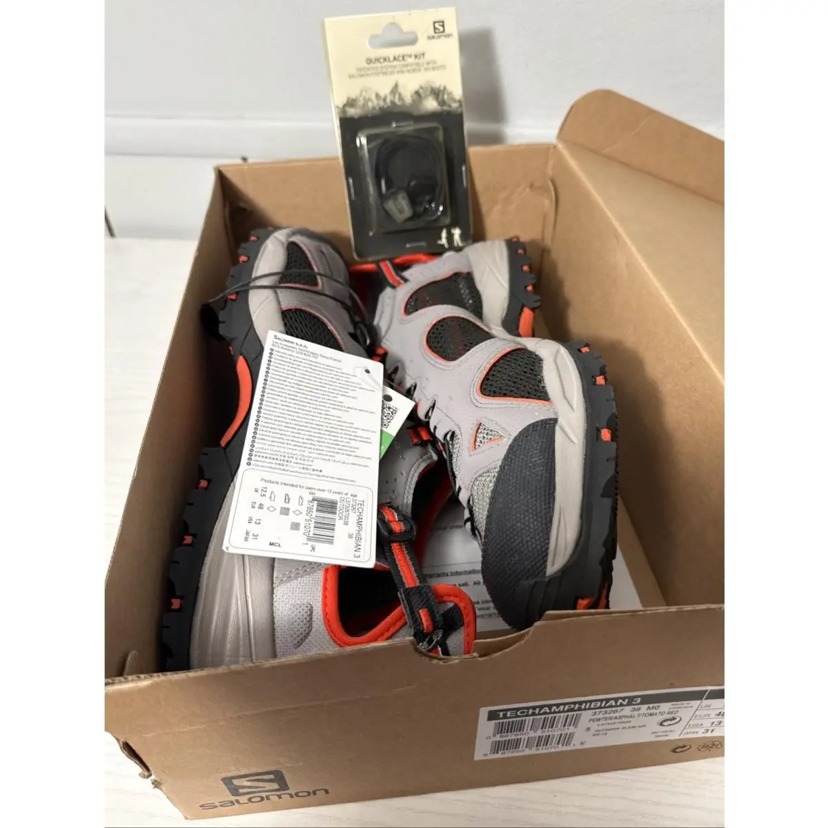 Salomon shoes - Salomon Techamphibian - Techamphibian - 373267 38 MO - Gray 18