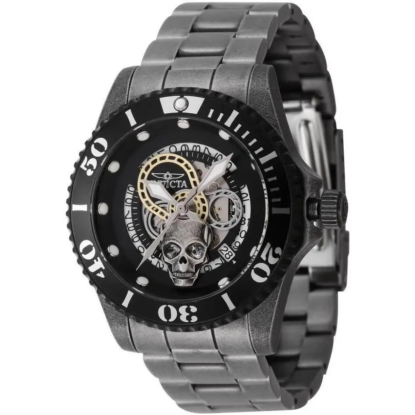 Pro Diver Men’s Automatic Watch Black Dial Steel 43mm 46677 by Invicta