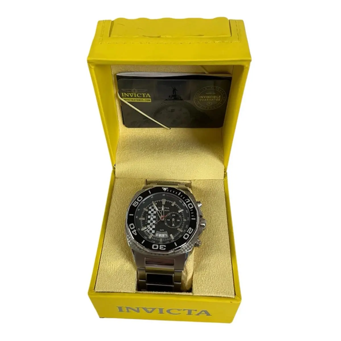 Invicta Speedway 33194 Mens Quartz Black Dial Watch Retail