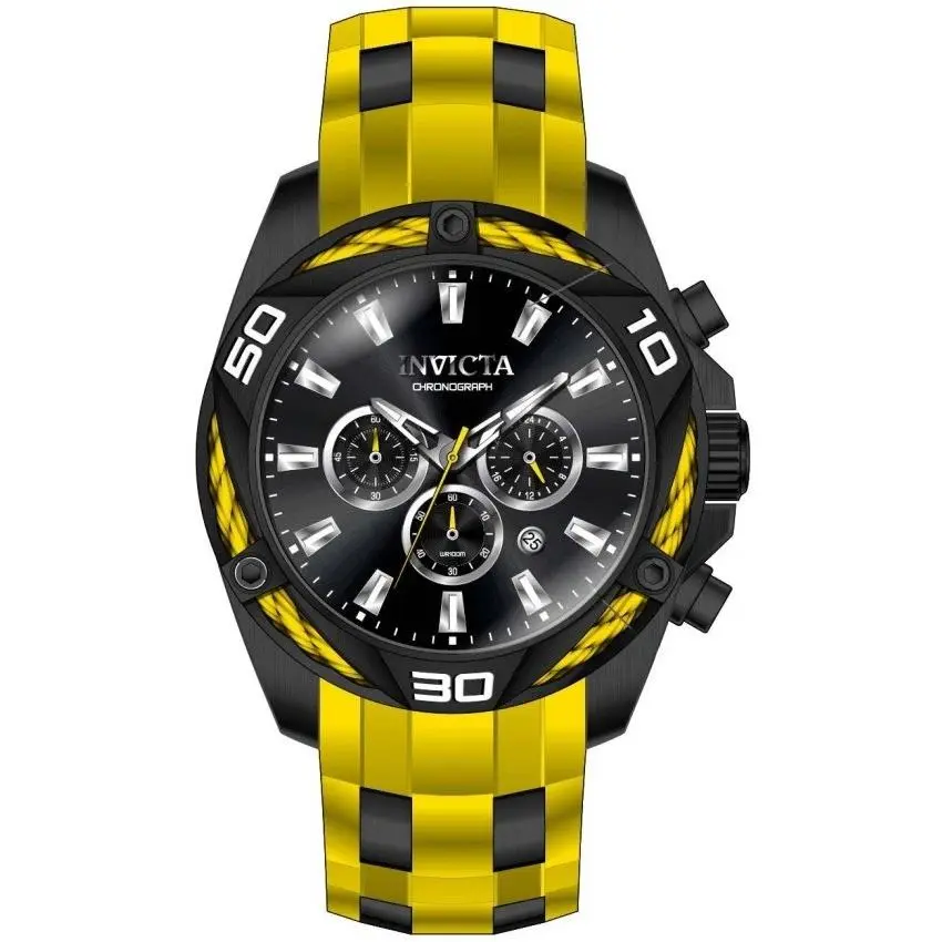 Invicta 46037 Bolt Men`s Watch 50mm Quartz Stainless Steel 100m WR