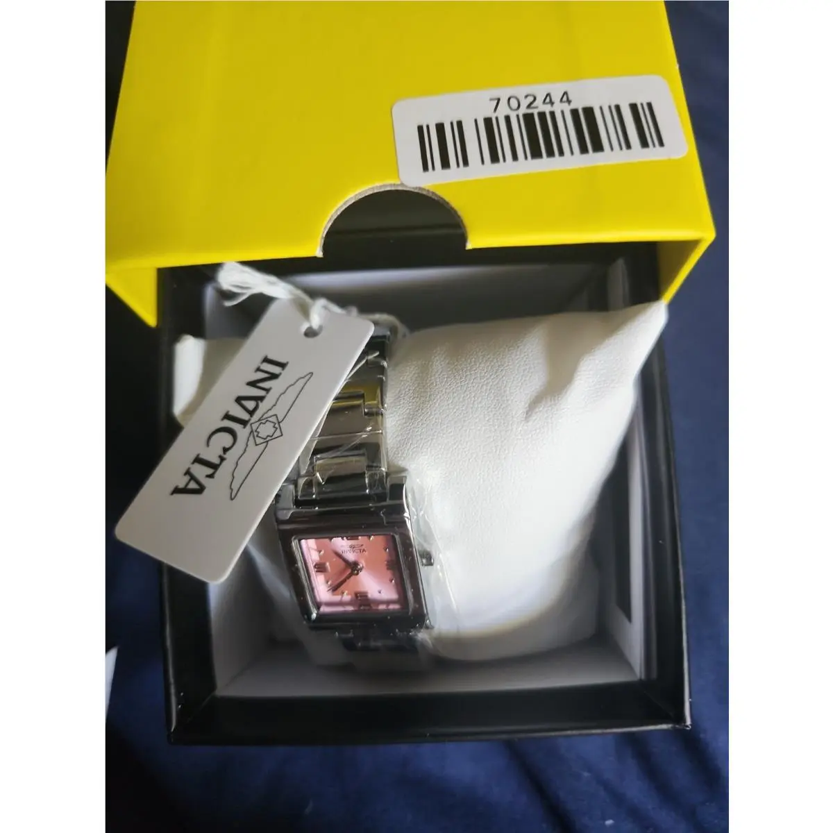 Women’s Angel 21mm Square Pink Dial Quartz Watch Model: 70244 by Invicta