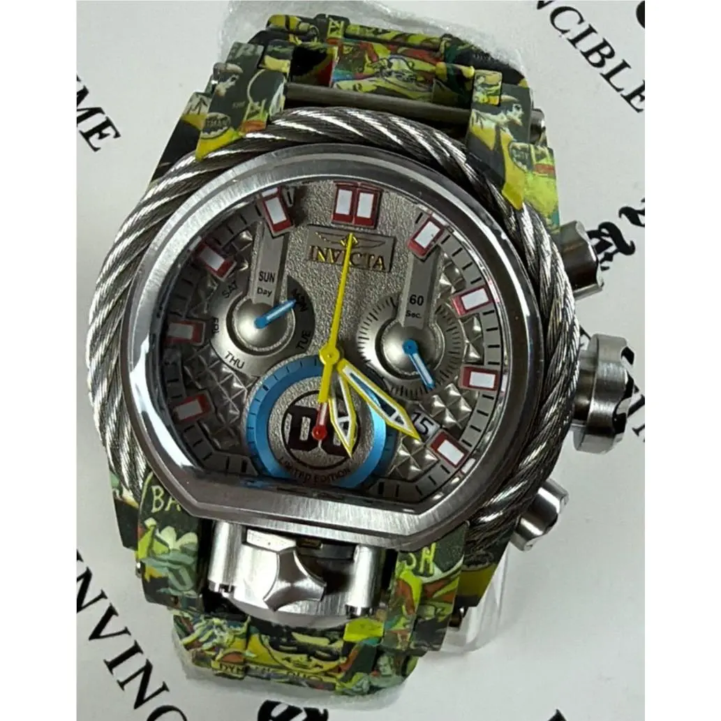 Invicta DC Comics Batman Men`s Watch 52mm. Steel Aqua Plating 35878 Limited Ed