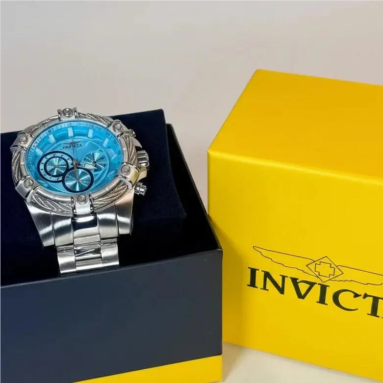 69796 Invicta Bolt Valkir Mens Watch 52mm Stainless Steel Chronograph Dial Date