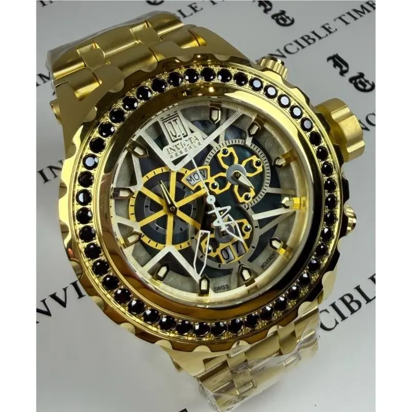 Invicta Jason Taylor Swiss Ronda 5050.C Caliber Men`s Watch w/ Mop Dial 33990