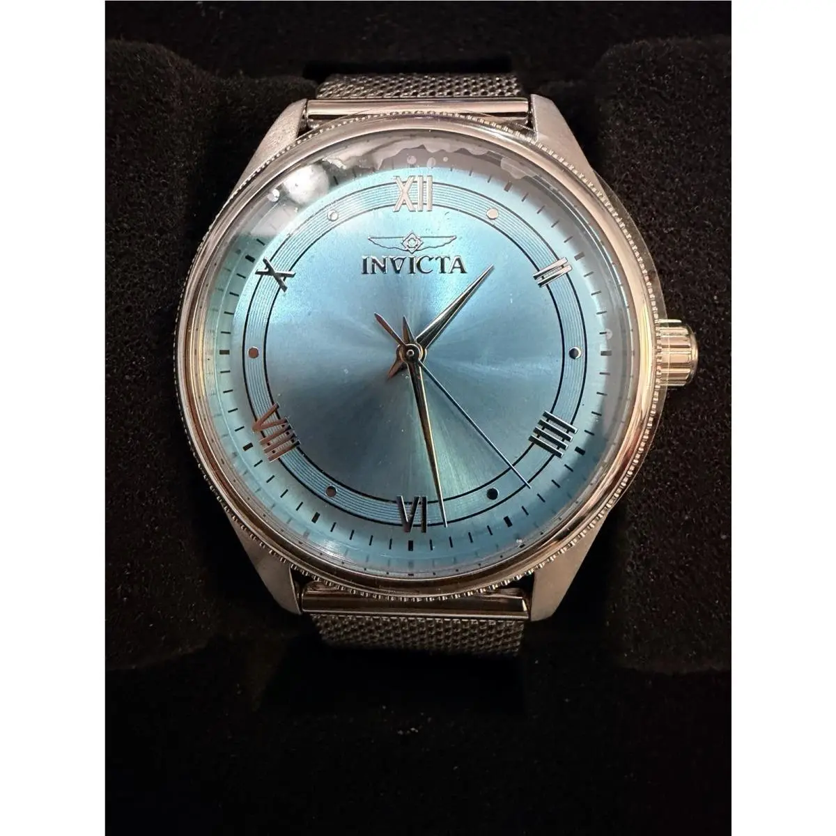 Women’s Celestial Sophia Wristwatch Blue Dial Silver Mesh Milanese Band by Invicta