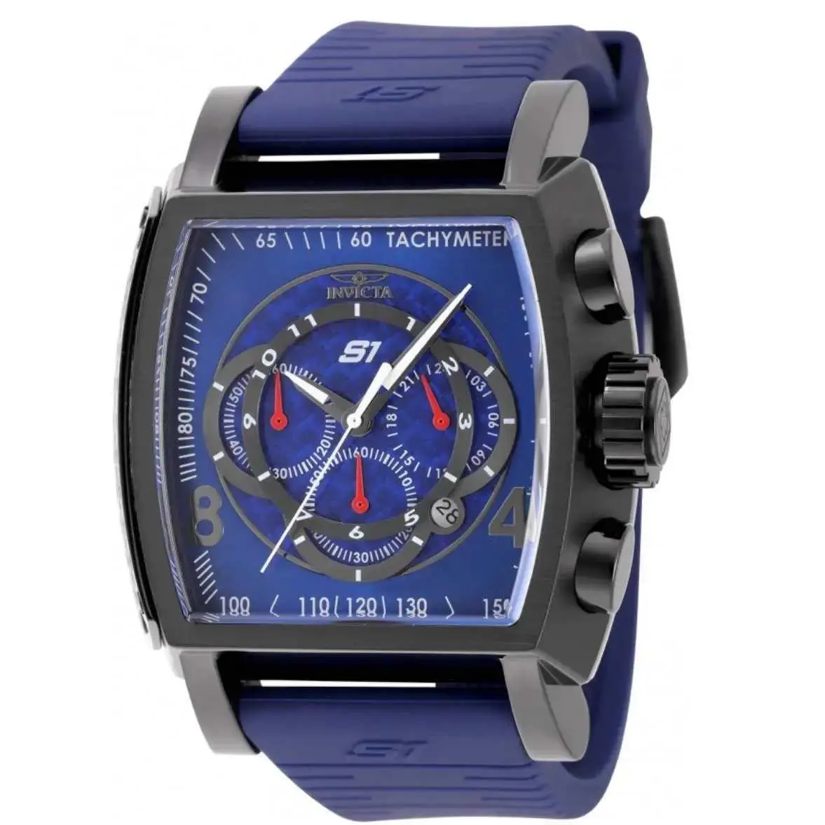 Invicta S1 Rally Men`s Deep Sea Blue Carbon Fiber Dial Chrono 48mm 48431