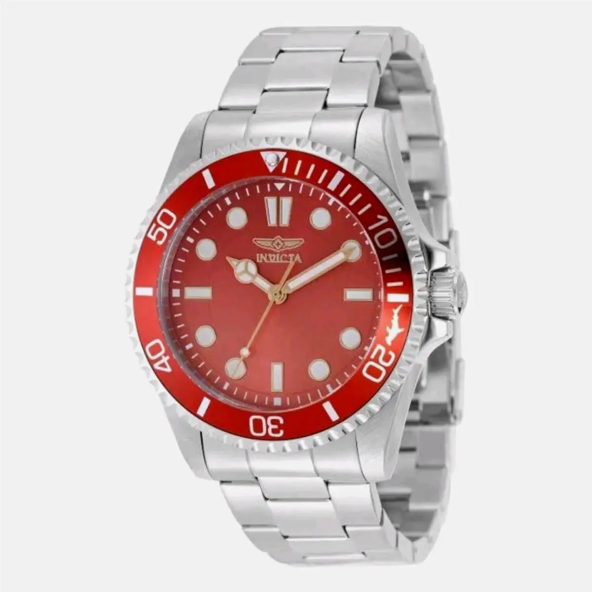 Invicta Pro Diver Kromatyk Mens 43mm Quartz Watch Red Dial/bezel 50506