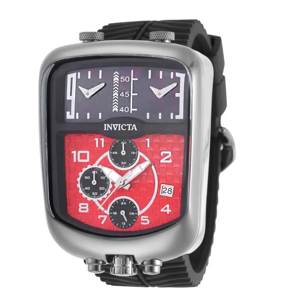 S1 Rally Dualshift Triple Time Red Chronograph Black Mop 42mm 29702 by Invicta