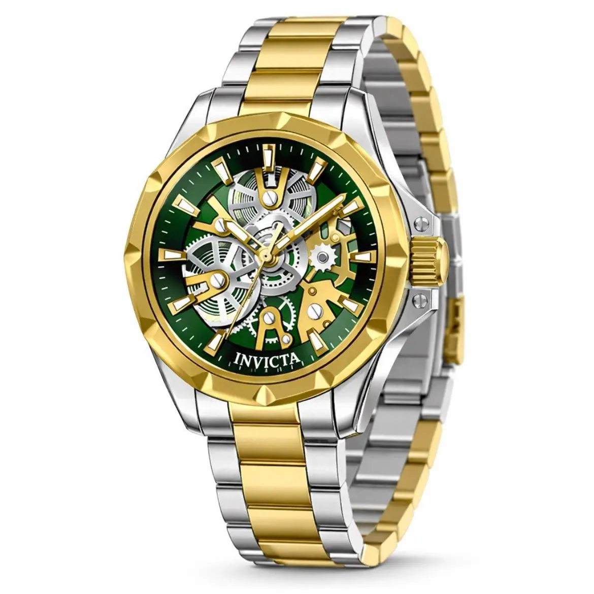 Invicta Objet D Art Men`s Watch w/ Skeleton Dial - 44mm Gold Steel 50381