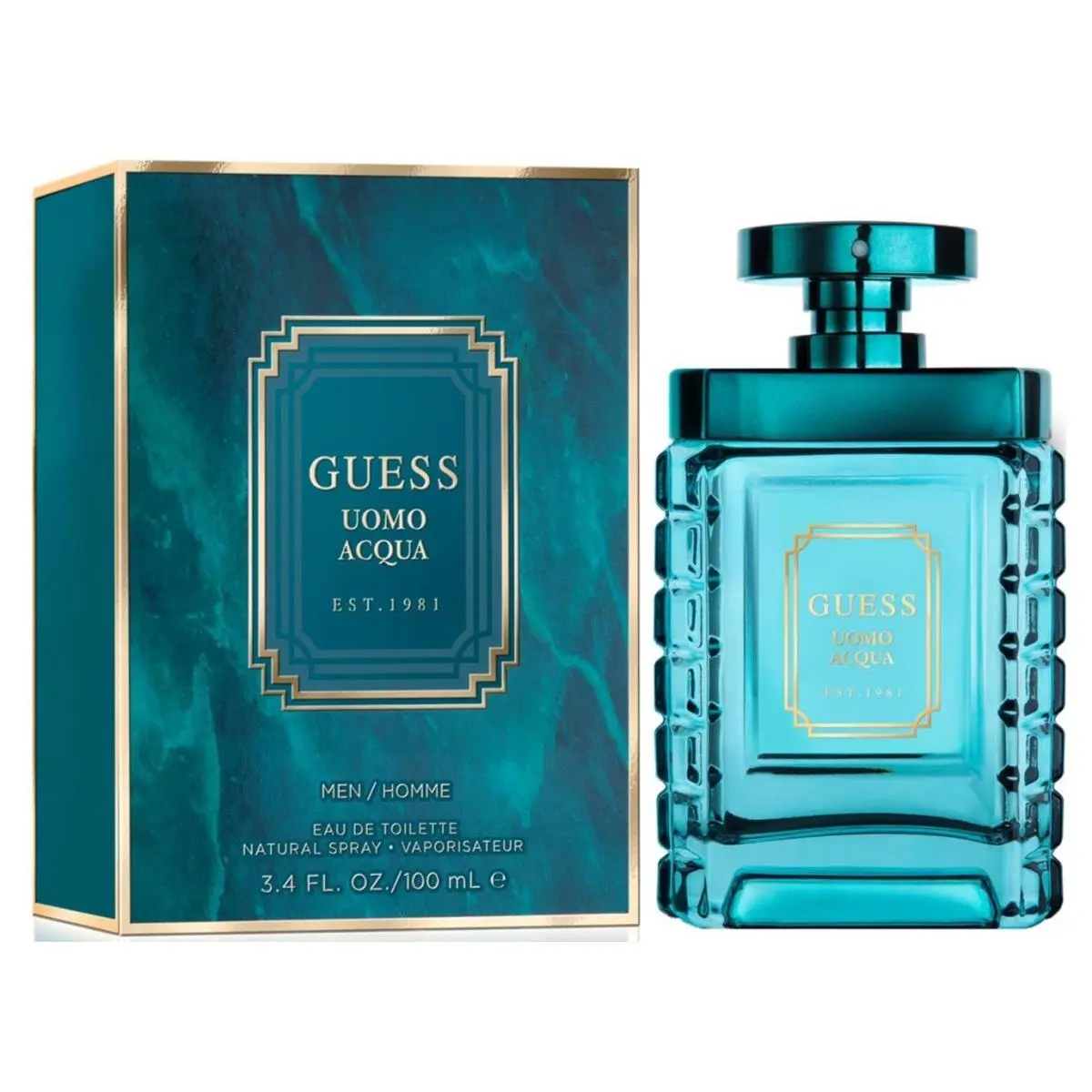 Guess Uomo Aqua 3.3 Oz / 100 ml Eau de Toilette Edt Men Cologne Spray