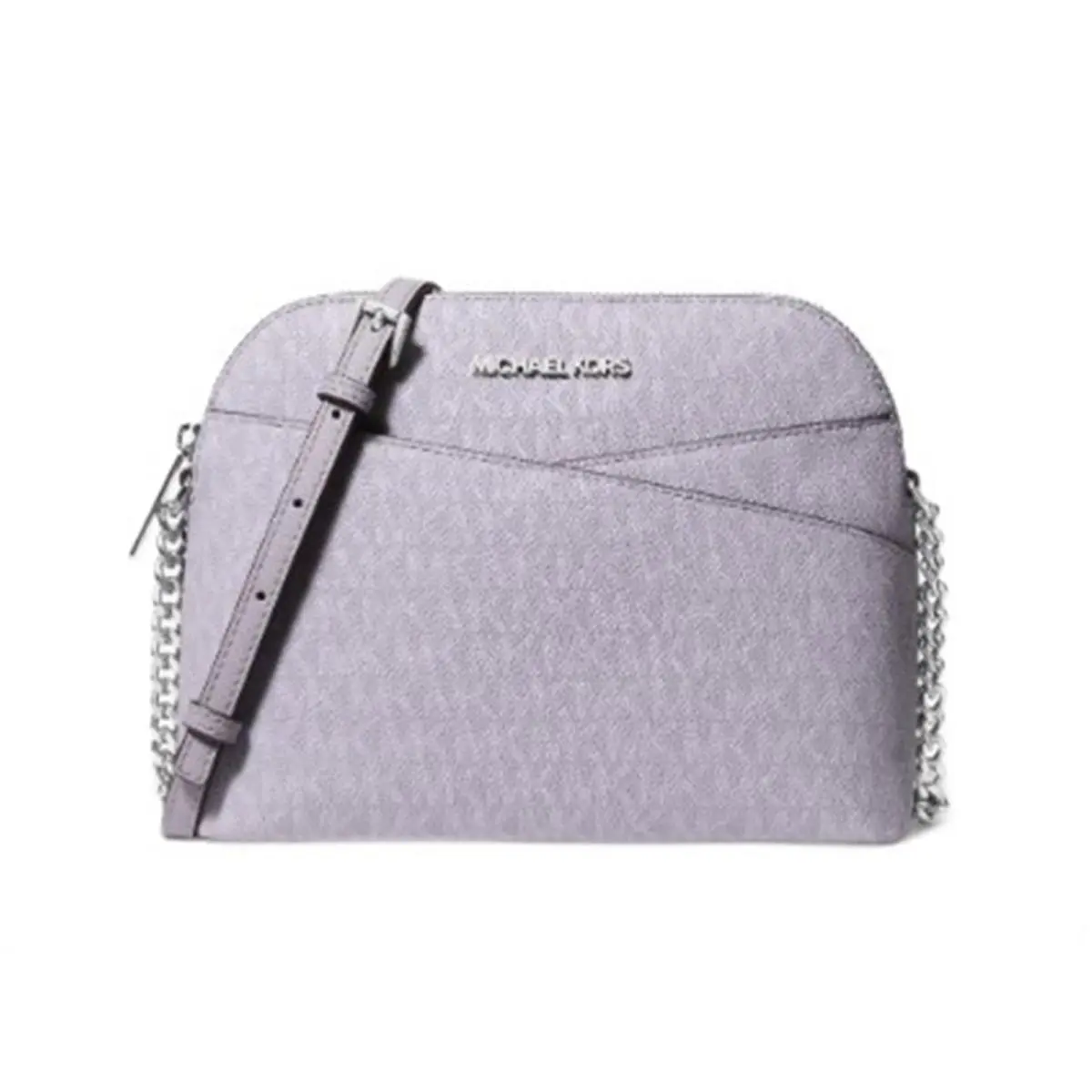 Outlet Jet Set Travel Medium Logo Dome Crossbody Bag Lilac 35F1ST by Michael Kors