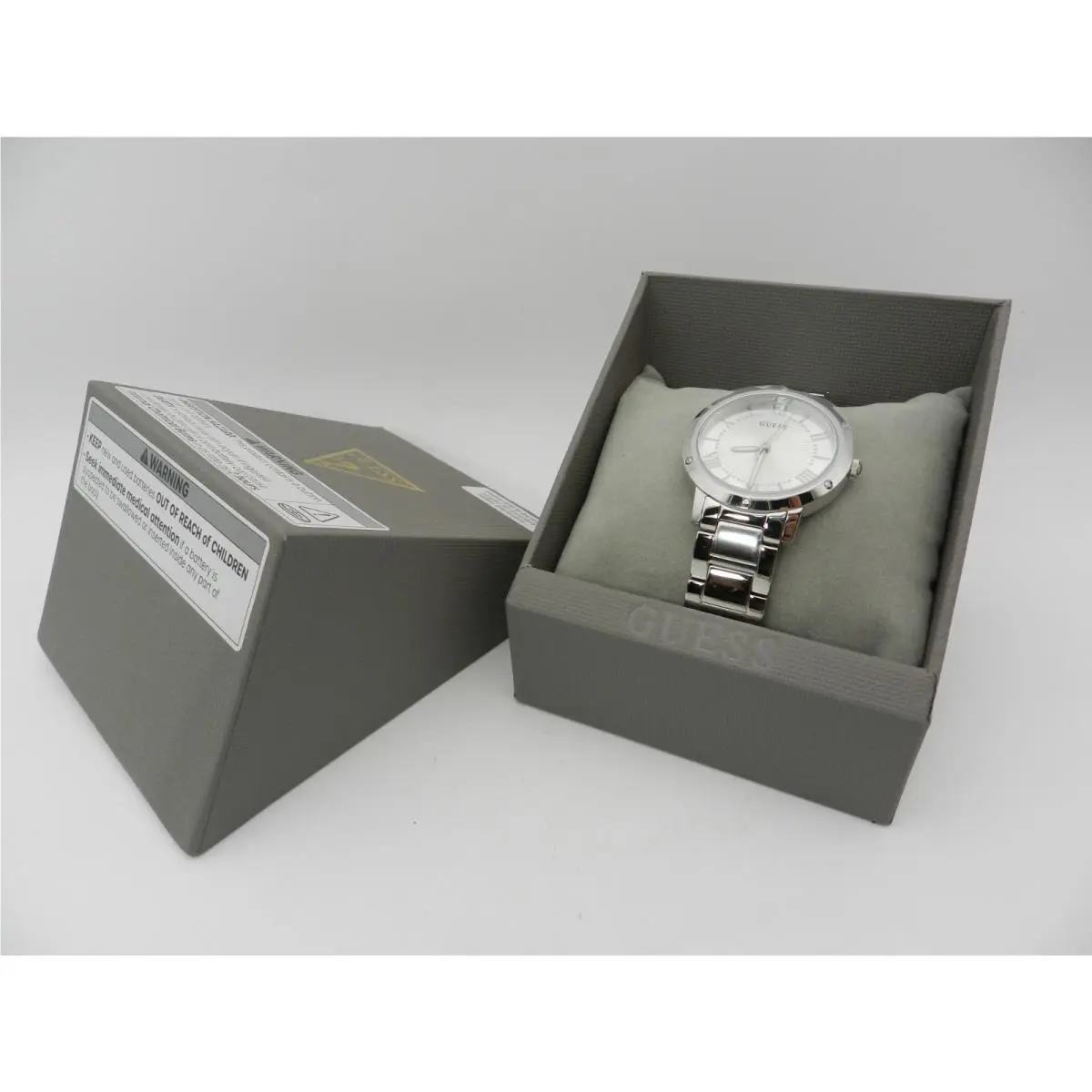 Guess Women`s Silver-tone Stainless Steel Bracelet Watch 34mm
