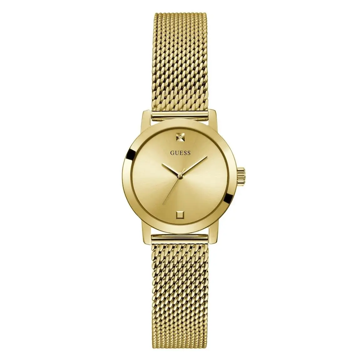 Guess Ladies 25mm Watch - Gold Tone Bracelet Gold Tone Case Champagne Dial