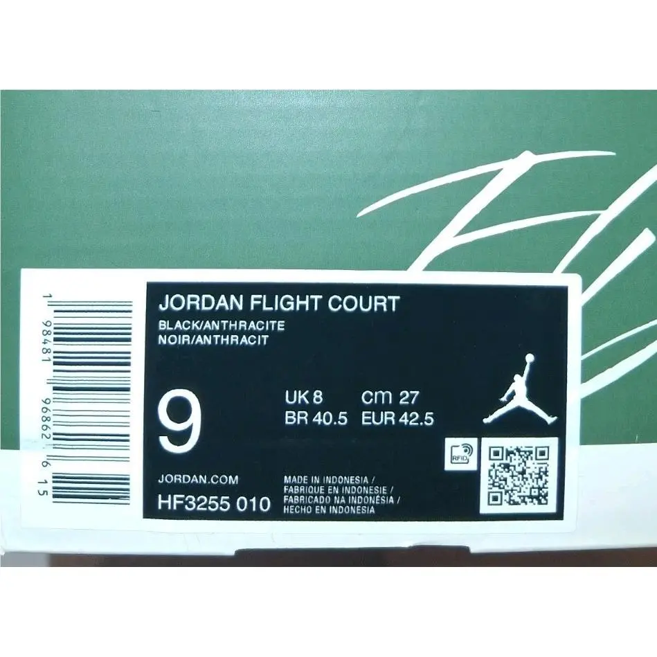 Nike shoes - Jordan Flight Court - Flight Court - HF3255-010 - Black/Anthracite 22