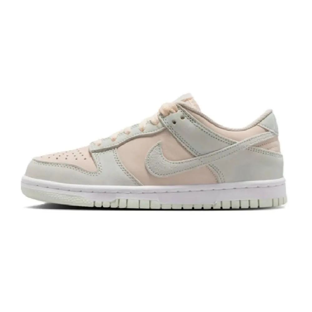 Big Kid`s Nike Dunk Low Suede Chalk/barely Green-white IH4574 100